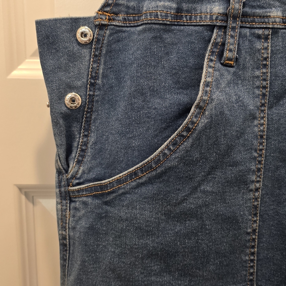 Women's Blue Denim Overalls - Picture 3 of 12